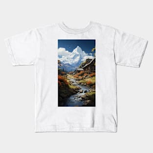 House next to a canal The atmosphere is quiet. Kids T-Shirt